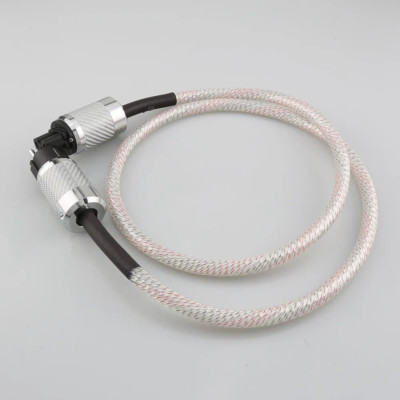 Audiophile 9 Cores 7N Silver Plated Amplifier AC Power Cable Cord US EU AU Plug