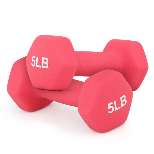 Easy Grip Workout Dumbbell Arm Strength Training Fitness,2x5LB Neoprene Coated - Picture 2 of 10