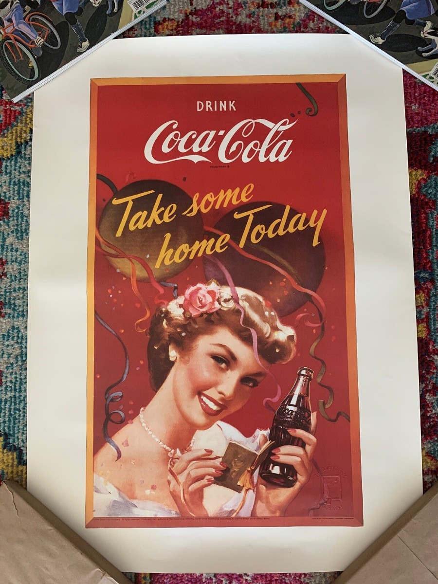 Original Vintage Poster COCA COLA COKE 20th Anniversary “Take Some