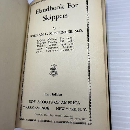 BSA Handbook for Skippers by William Menninger 1934 Hardback 1st Ed. BN-115 - Picture 6 of 9