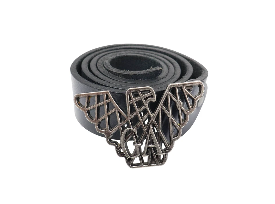 Giorgio Armani Gürtel Damen 50/125 Metall Logo Schnalle Klassisch Breite Blau - Bild 2 von 4