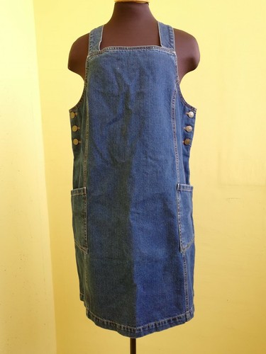 FatFace Denim Dungaree Pinafore Dress 