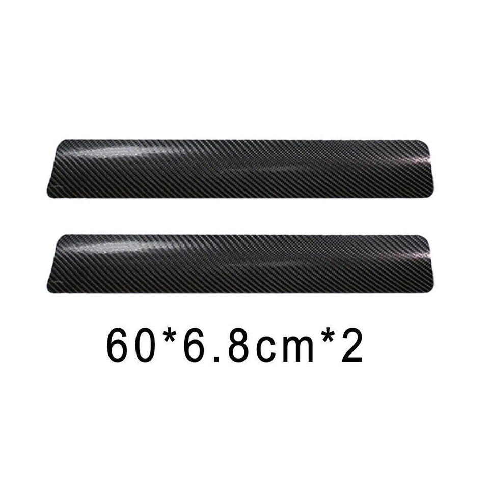 Placa de puerta de coche umbral cubierta antiarañazos fibra de carbono pegatina accesorios 4P Foto 4 de 4