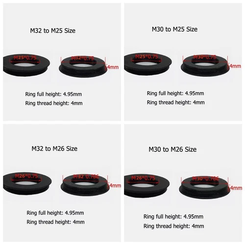 1PC M30 to M32 to M25 to M26 Microscope Objective Lens Adapter Ring