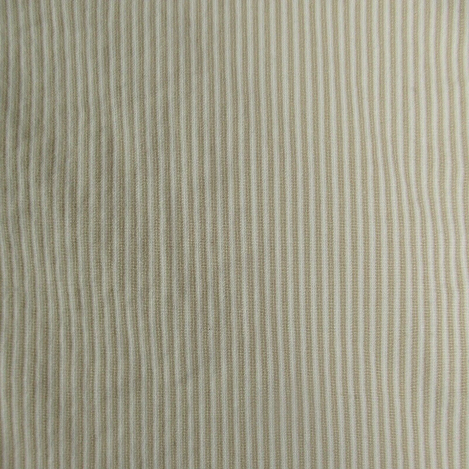 Pantalón corto Attention para mujer 14 beige a rayas frente plano tiro medio algodón elástico Foto 3 de 4