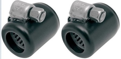 2 NAMZ BLACK HOSE CLAMPS 1/4'' 5/16'' fuel gas oil chopper bobber cafe hot rod