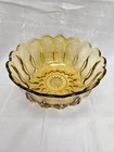 Vintage Anchor Hocking Fairfield Amber Glass 9" Bowl Scalloped Rim - Beautiful!!