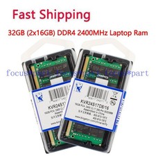 Kingston 32GB 2x16GB PC4-2400 19200 DDR4 SO-DIMM Laptop Memory 260-Pin For Dell