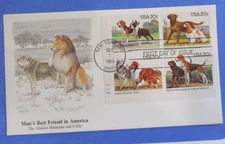 FDC 1984*** FLEETWOOD CACHET FDC "MAN'S BEST FRIEND IN AMERICA"  POSTED NY, NY"