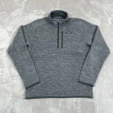 Patagonia Better Sweater Mens Medium 1/4-Zip Fleece Gray Pullover Outdoor 25523