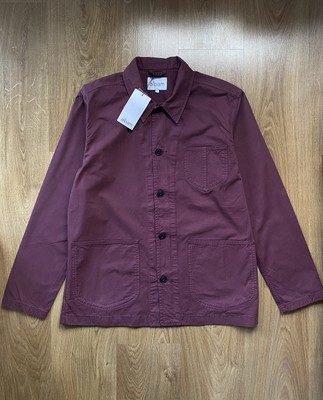 Albam Workwear Chore Jacket - Burgundy - 100% Cotton - Utility Style Harrington
