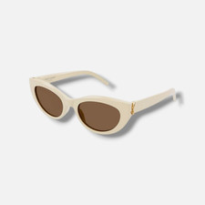 Saint Laurent Women's SL M115 Ivory Cat Eye Sunglasses 54-20-140