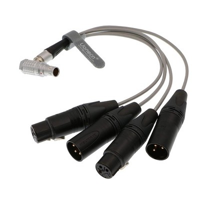 10 Pin Male Plug to 4 XLR 3 Pin Breakout Audio Input Output Cable for Atomos ...