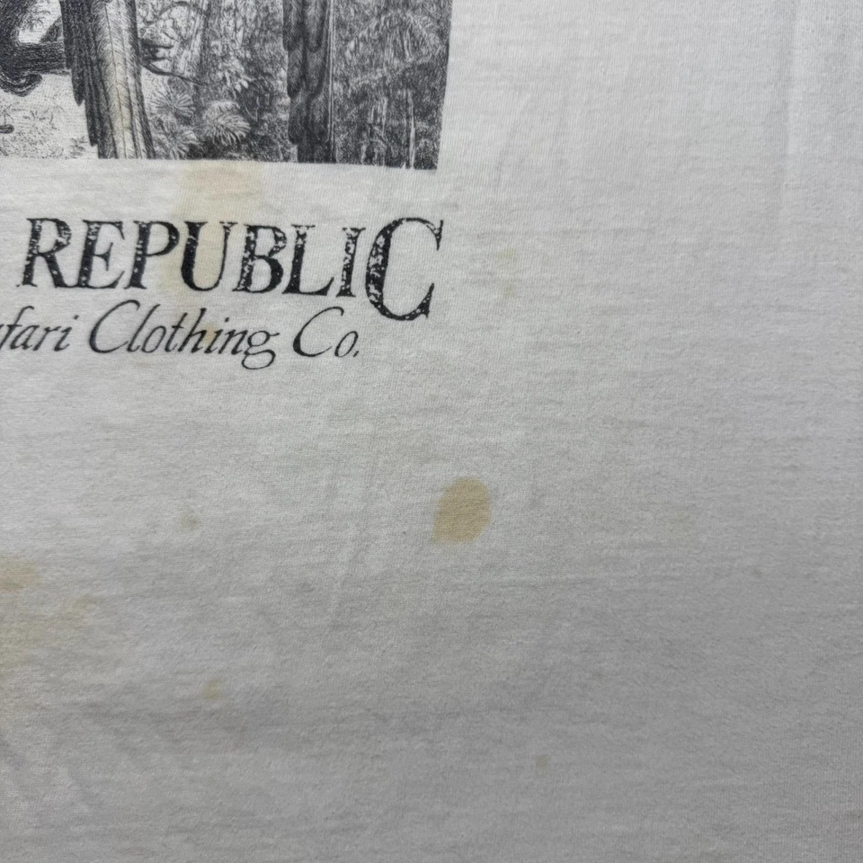 Camisa de Safari de Viaje Banana Republic Guacamayo Loro Pájaros De Colección Años 90 Talla Mediana Foto 3 de 4