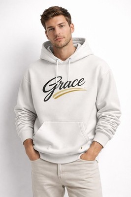 Grace Men's Hoodie Sportswear Club Fleece Active Graphic Pullover Sweatshirt