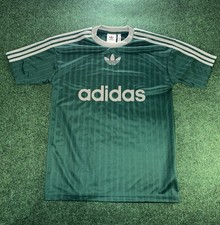 Adidas Originals Trefoil Jersey T-Shirt Green Shadow Stripe Mens XS