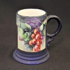 Rosenthal Tankard Mug Bavaria Art Deco Artist M. Mason Red Grapes Gold 1910-1921