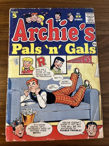 *** Vintage Archie's Pals 'n' Gals #5 Betty Veronica Silver Age Comics 1957 ***
