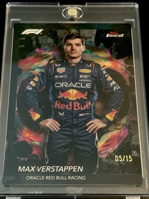 2024 Topps Finest F1 Max Verstappen Black RARE Portrait 5/15 SSP Card 288