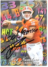 Trevor Lawrence Clemson 2018 Flair Limited Ed /1000 Autographed Signed Card - MT