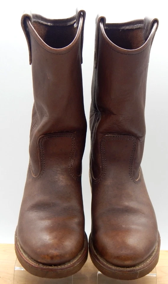 Botas Pull-On Red Wing Pecos Nail Seat Cuero Suave Puntera Marrón Talla 8 D Hechas en EE. UU. Foto 3 de 4