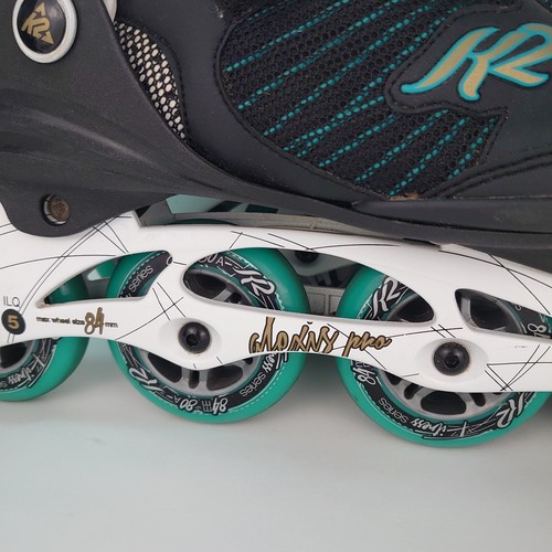 K2 Alexis Pro 84 W Inline Skates Women's Size US 9 Teal Black White ILQ 5 - Picture 7 of 12