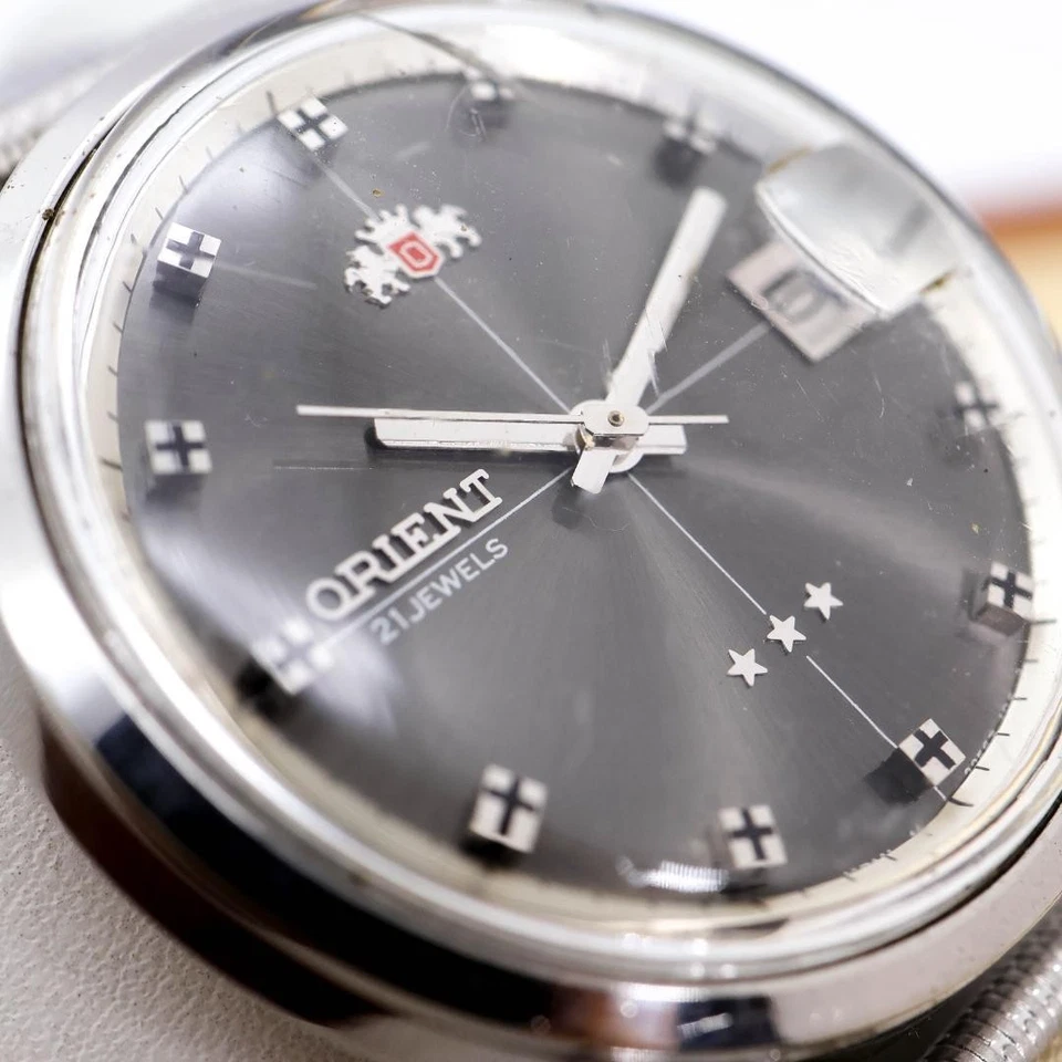 Orient Automatic Wristwatch 21 Jewels Mechanical Antique with Silver Case - Image 4 of 4