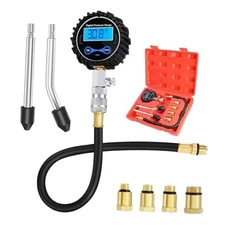  8pcs Compression Tester Automotive - Digital Compression Gauge 0-300PSI Red