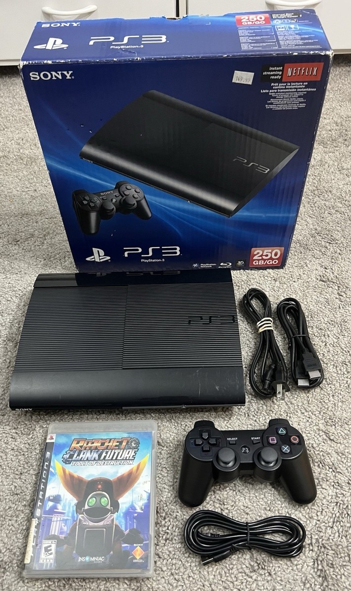 PlayStation 3 PS3 Super Slim 250GB Console + Controller & Box
