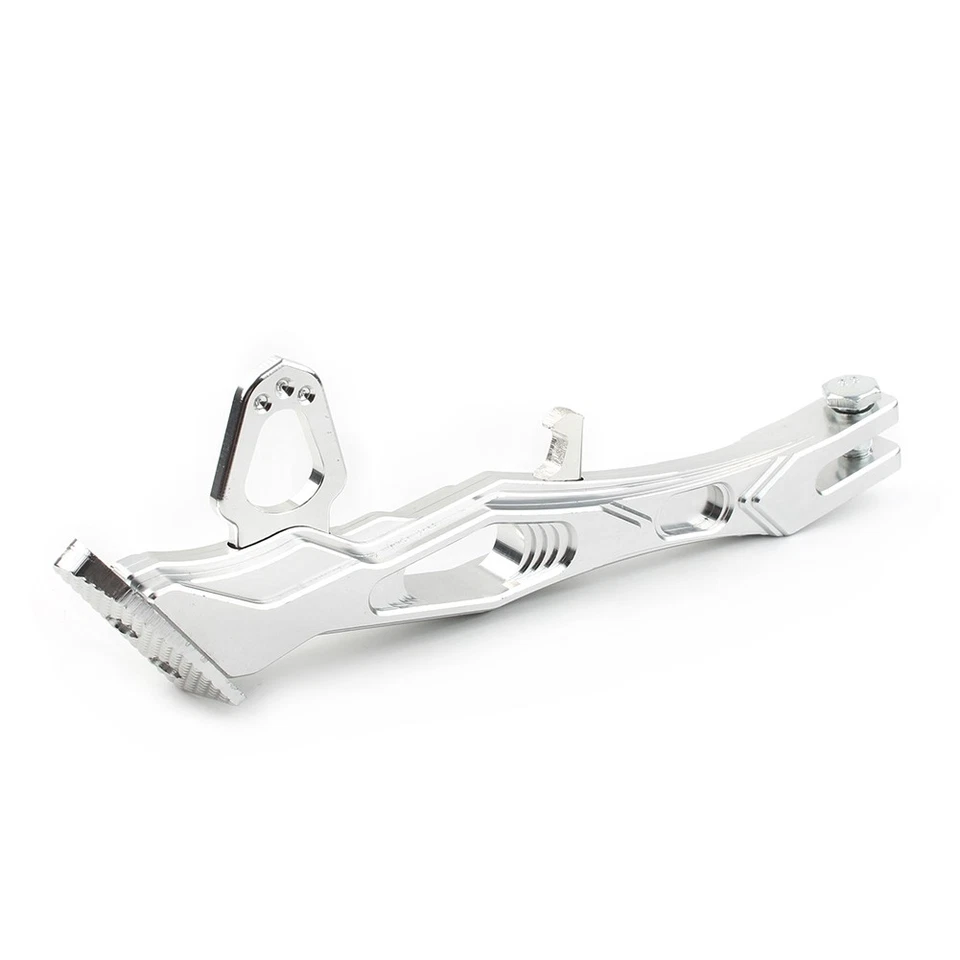 Soporte lateral para pie Soporte para pierna Soporte para moto Universal Plateado Foto 4 de 4