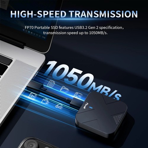 Fikwot FP70 1TB,2TB Magnetic Portable SSD – 1050MB/s USB 3.2 Gen2 External Drive - Picture 2 of 9