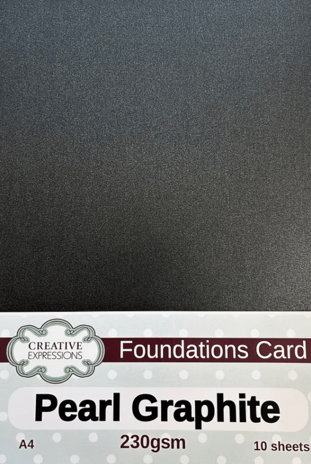 Pearl Graphite Foundations Card 230gsm A4 10 Sheets by Creative Expressions