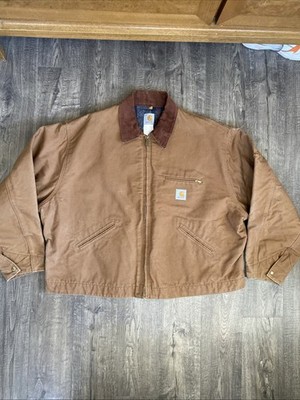 Vintage Carhartt Detroit J01 BRN Blanket Lined Work Jacket Men's