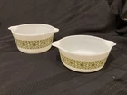 Vintage Pyrex Verde Green Flower Square 472 + 473 Casserole Dish Bottom