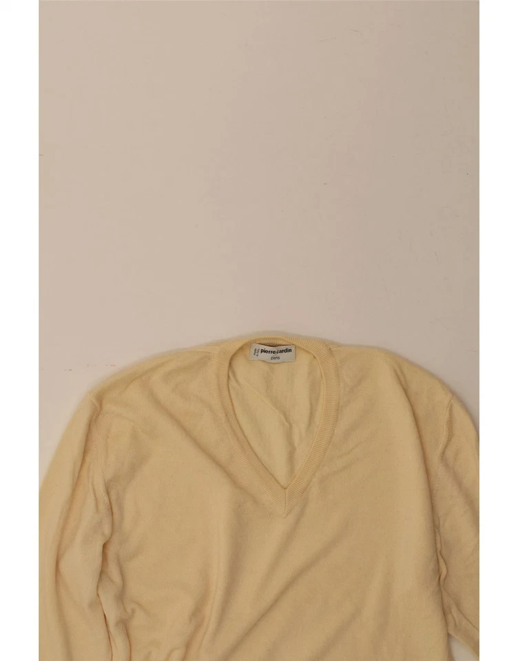 PIERRE CARDIN мужской v-образным вырезом джемпер свитер средний бежевый шерсти CX33 - Изображение 3 из 3