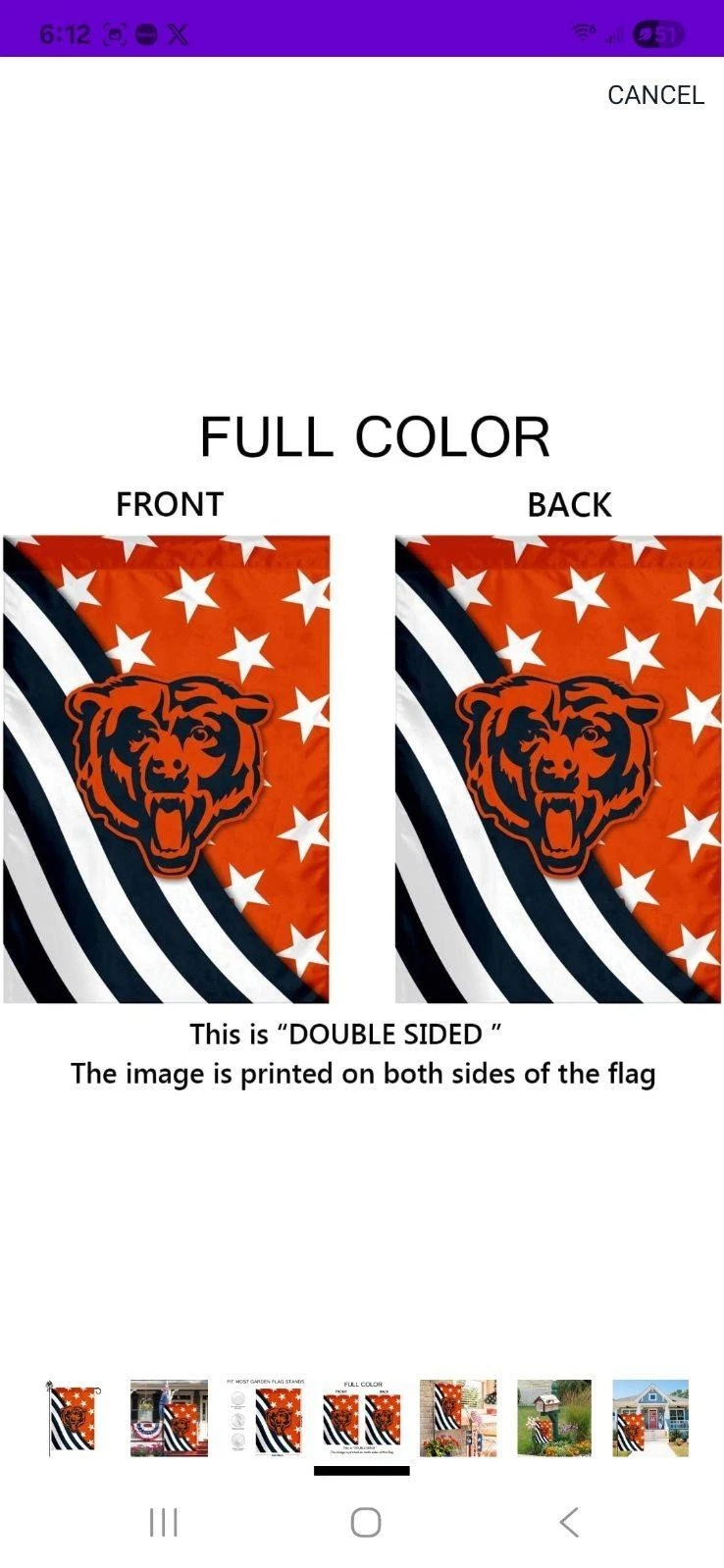 Chicago Bears 8x12 Garden Flag Brand New