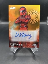 2025 TOPPS CHROME STAR WARS MAJOR VONREG LEX LANG A-LL GOLD REFRACTOR AUTO #/50 