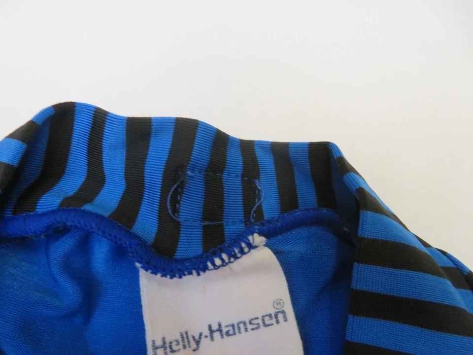Vintage Helly Hansen Cycling Jersey Mens Large Bike Blue Black Striped Tight — 第 3/4 张图片