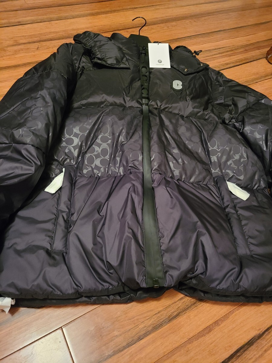 New Coach Logo Men Black Puffer Jacket 2XL Limited Edition New Coach Logo Men Black Puffer Jacket 2XL Limited Edition