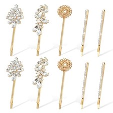 10 Pieces Rhinestone Hair Clips, Crystal Bobby Hair Pins Decorative Rhineston...