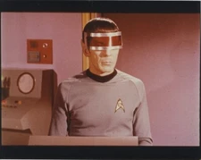 Star Trek TV Leonard Nimoy Spock Eye Visor Vintage Color Photo from transparency