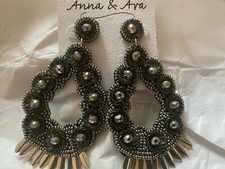 Large Drop Hoop Pierced Earring