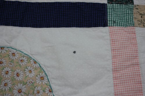 Baby Steppdecke Decke handgefertigt Mützen genähtes Design Blumen Vintage 37"x 43" - Bild 4 von 8