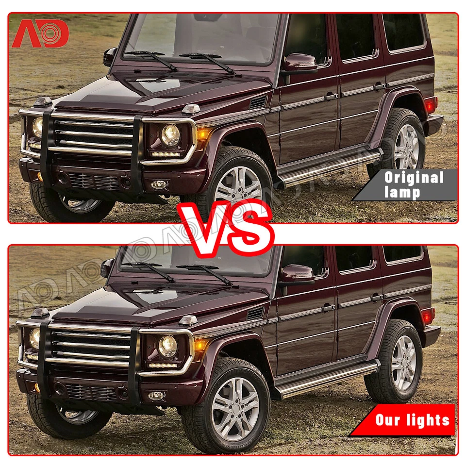 For 02-14 Mercedes-Benz W463 G500 G550 G-Class F&R LED Side Marker Lights Smoke - Image 3 of 4