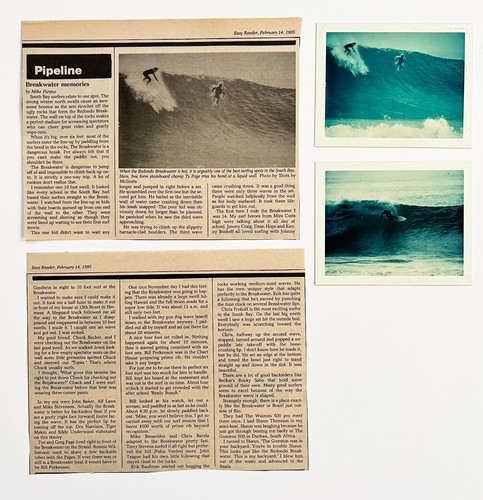 Ty Page Surf Polaroid Photograph Vintage Surfer Skateboard Surfing Skate Photo