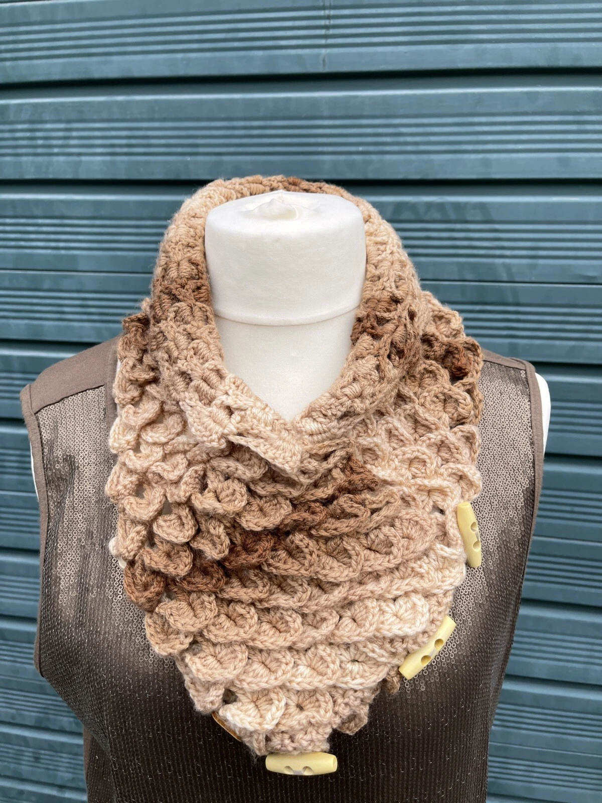 Crocodile Stitch Neck Warmer Multicoloured Colourful Acrylic Stunning Beautiful