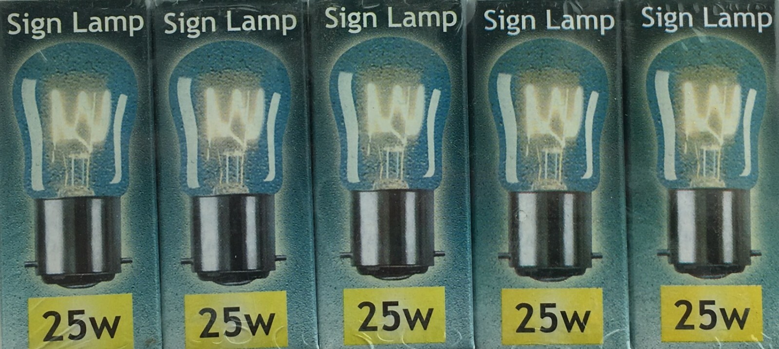 5x Crompton 25W BC B22 PYGMY 25 Watt Bulb SIGN LAMP