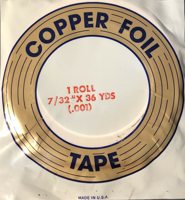 7/32 Copper BACKED EDCO COPPER FOIL .001 Glass Art STAINED GLASS