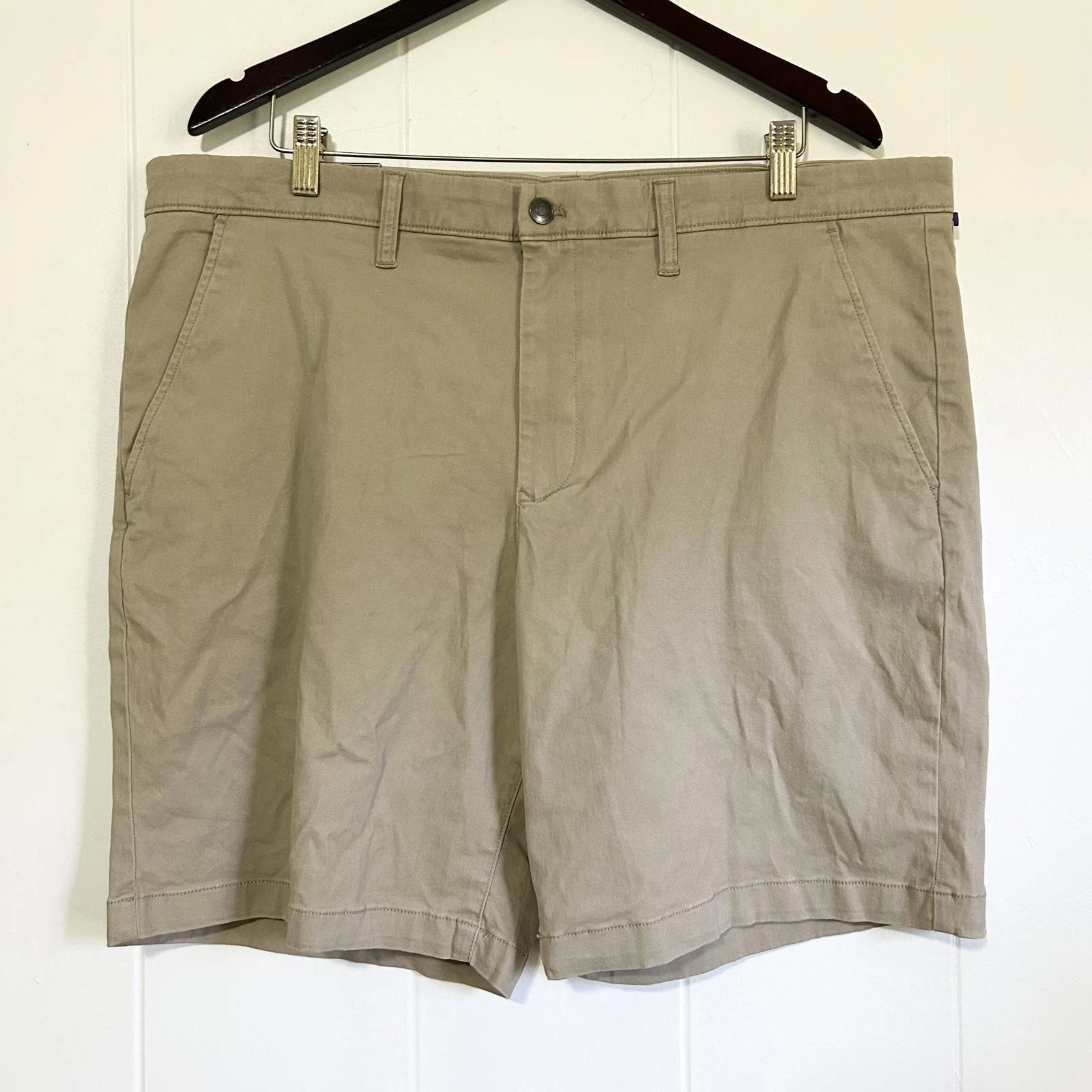 Members Mark Khaki Everyday Flat Front Cargo Shorts Men’s Size 40