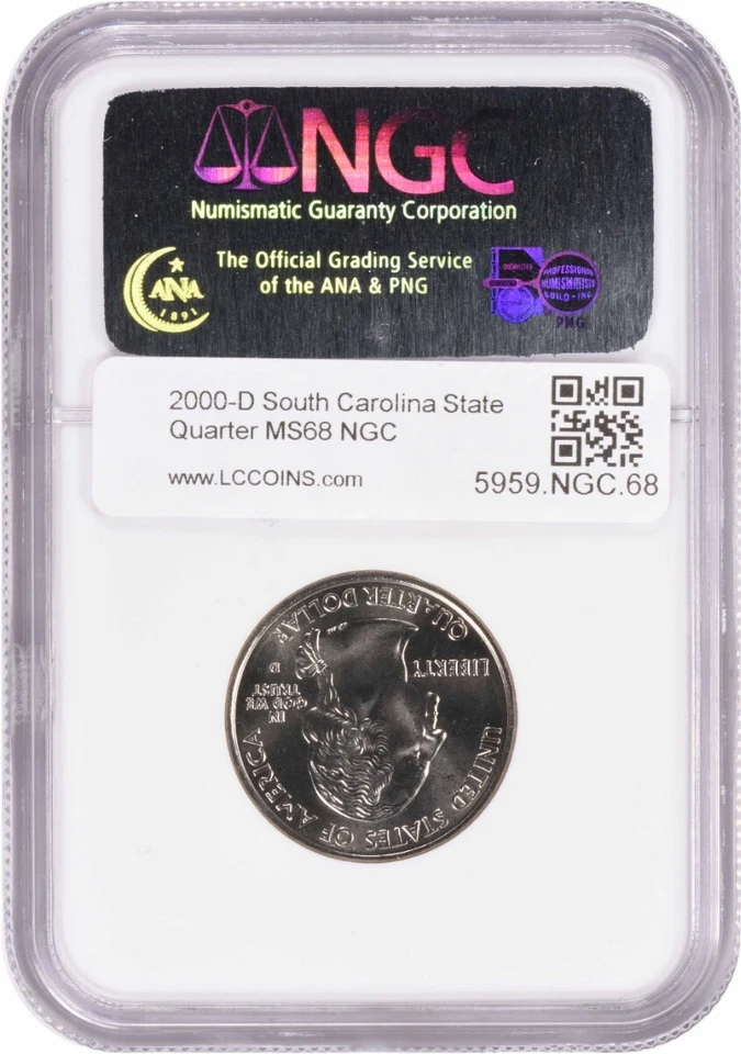 2000-D South Carolina State Quarter MS68 NGC - Image 2 of 2